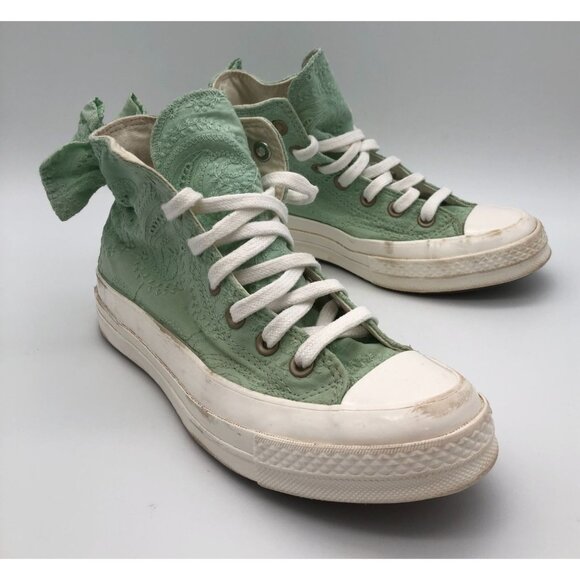 Converse All Star Chuck 70 High Bow Shoes Sticky Aloe Green A10245C Women's 7.5 - Picture 1 of 9